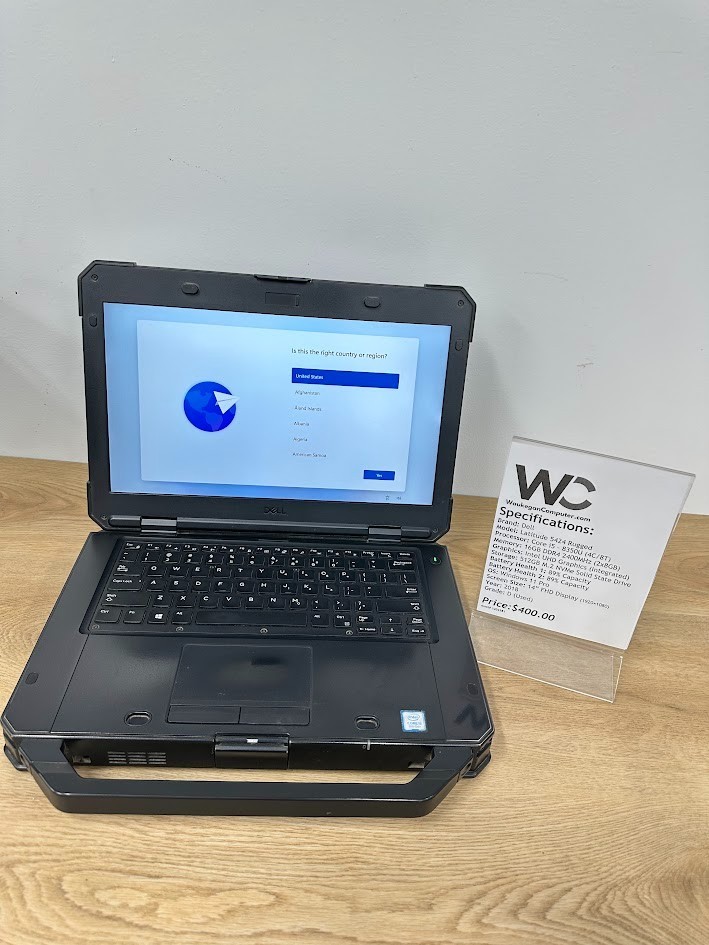 Dell Latitude 5424 Rugged, Core i5 8350U, 16GB DDR4, UHD Graphics, 512GB SSD 14″