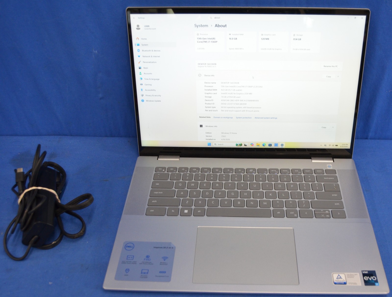 Dell Inspiron 16 Plus 7630 16″ Intel i7-13620H 2.4GHz 16GB RAM 1TB