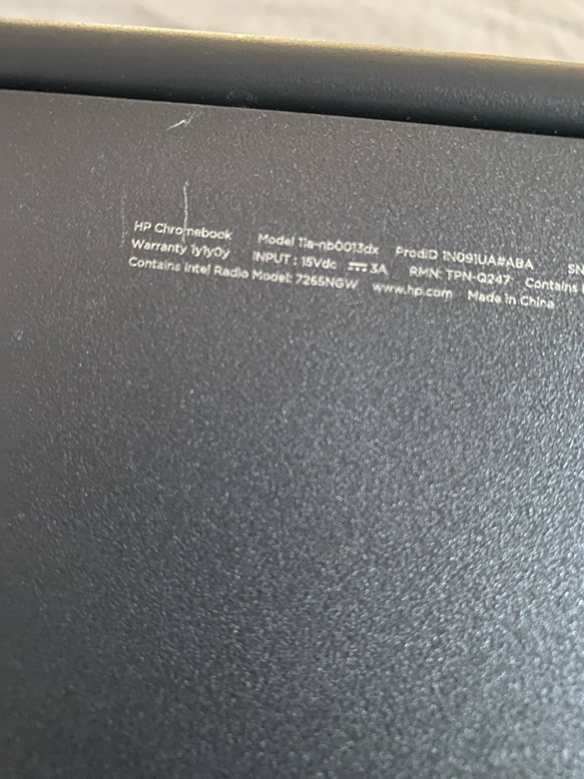 HP Chromebook Model Number 11a-nb0013dx For Parts Only