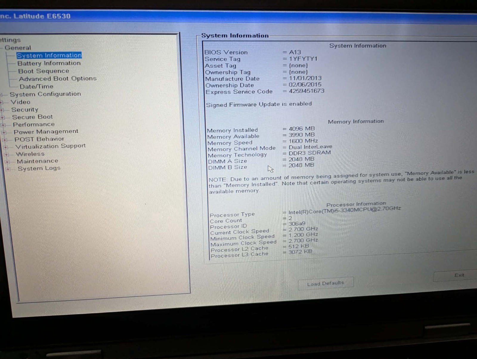 Dell Latitude e6530 Intel Core i5 15.4in. Notebook/Laptop – Old Windows 7 Laptop