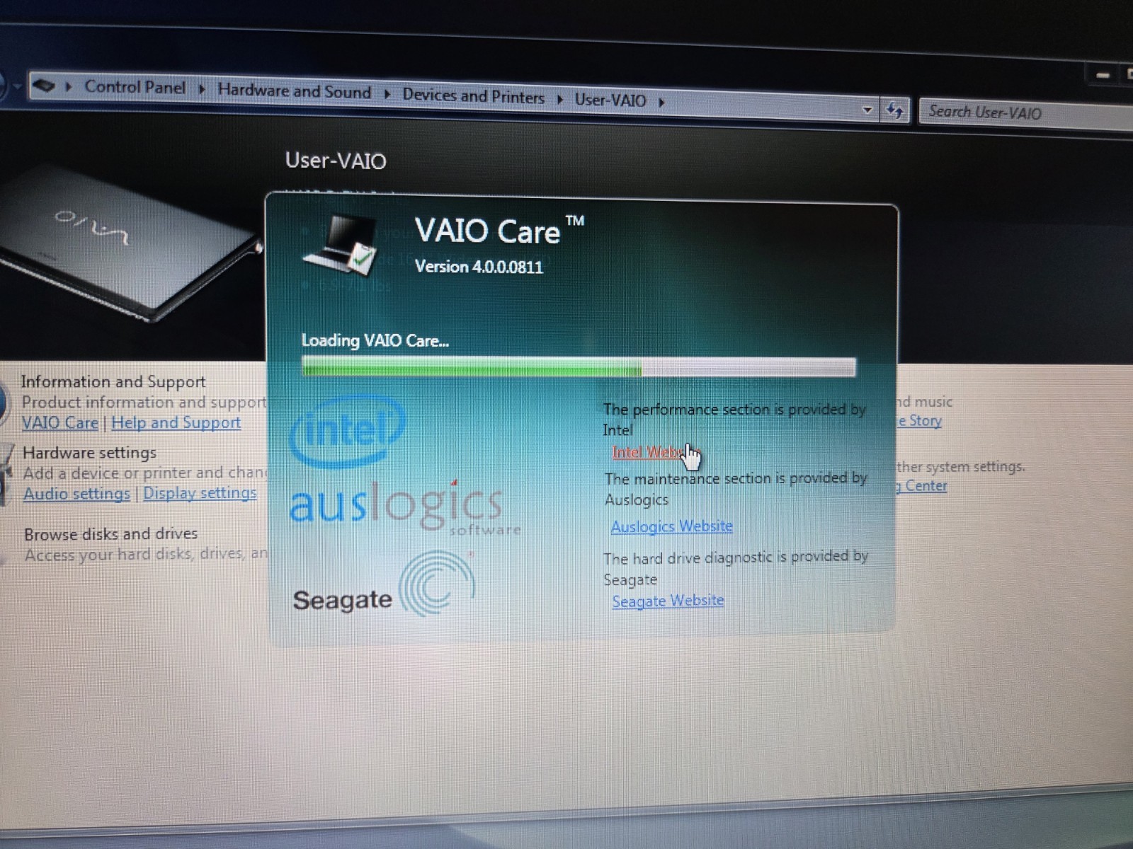Sony VAIO VGN-FW510F 16.4″ Display Intel Core 2 Duo Radeon 4650 Gpu Factory