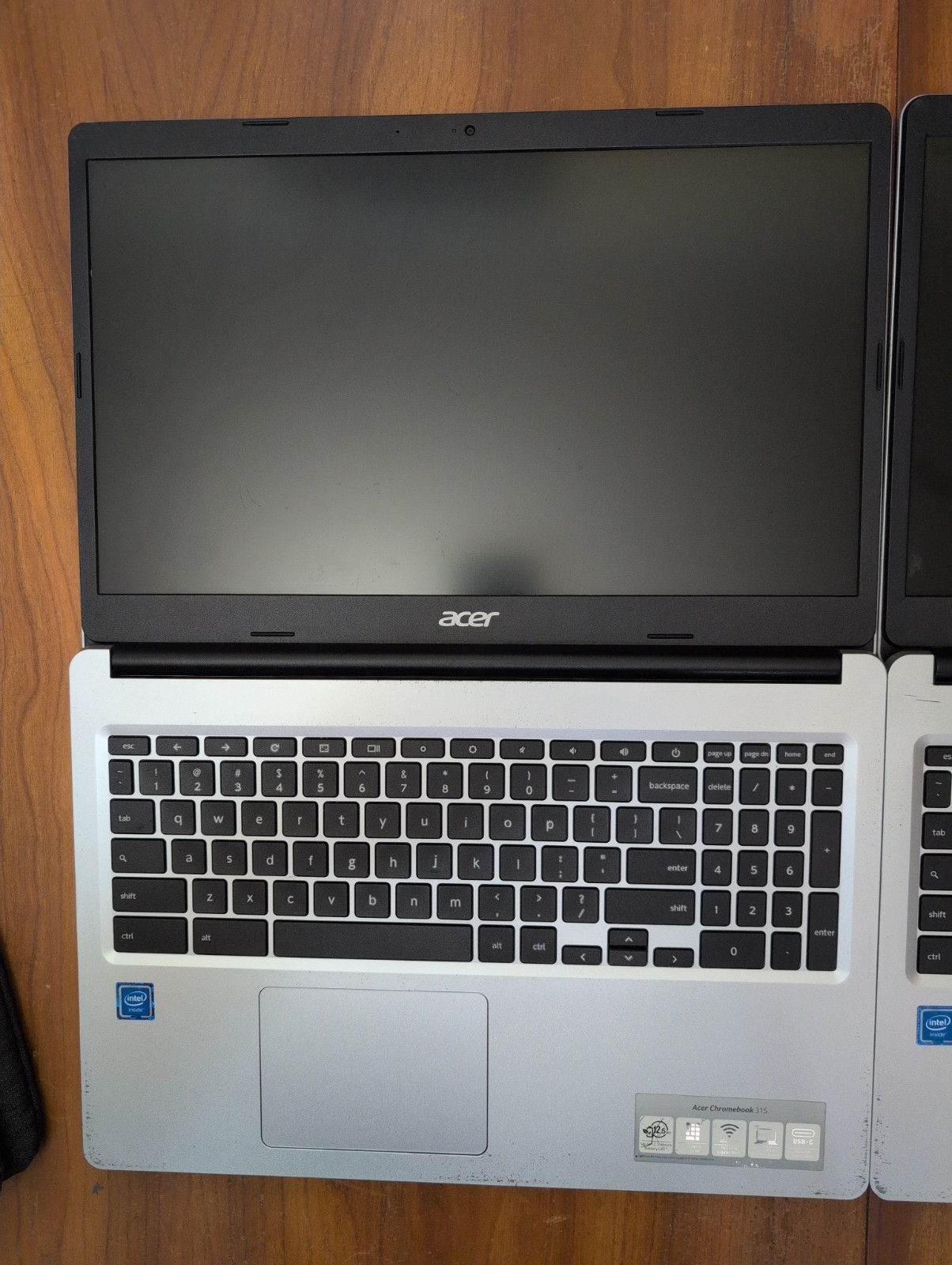 Lot Of 2 x Acer Chromebook CB315-3H- Series Model N19Q3 Broken Screens