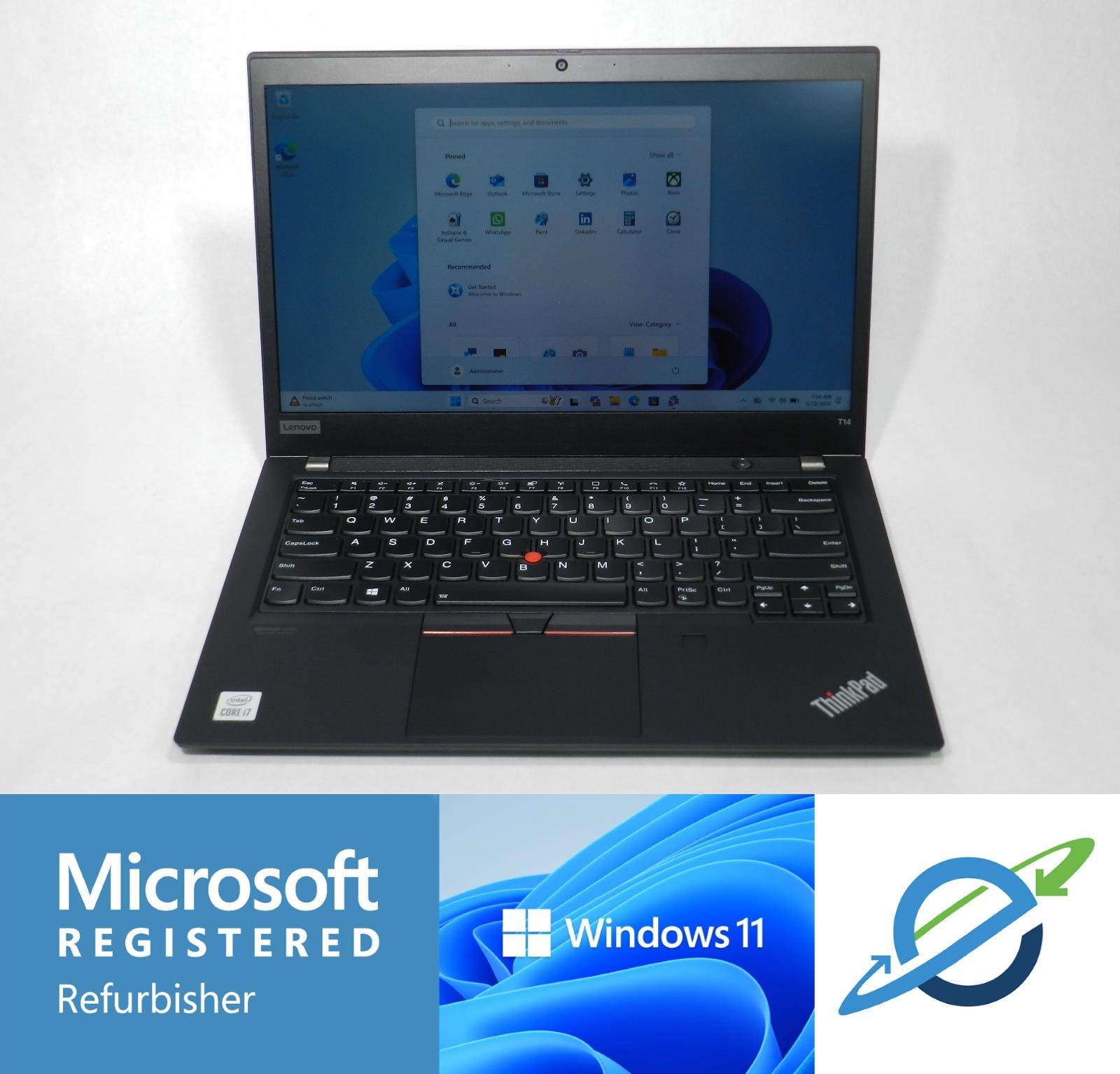 LENOVO THINKPAD T14 GEN 1 | i7-10510U | 256GB SSD | 24GB | A+ | WIN11PRO