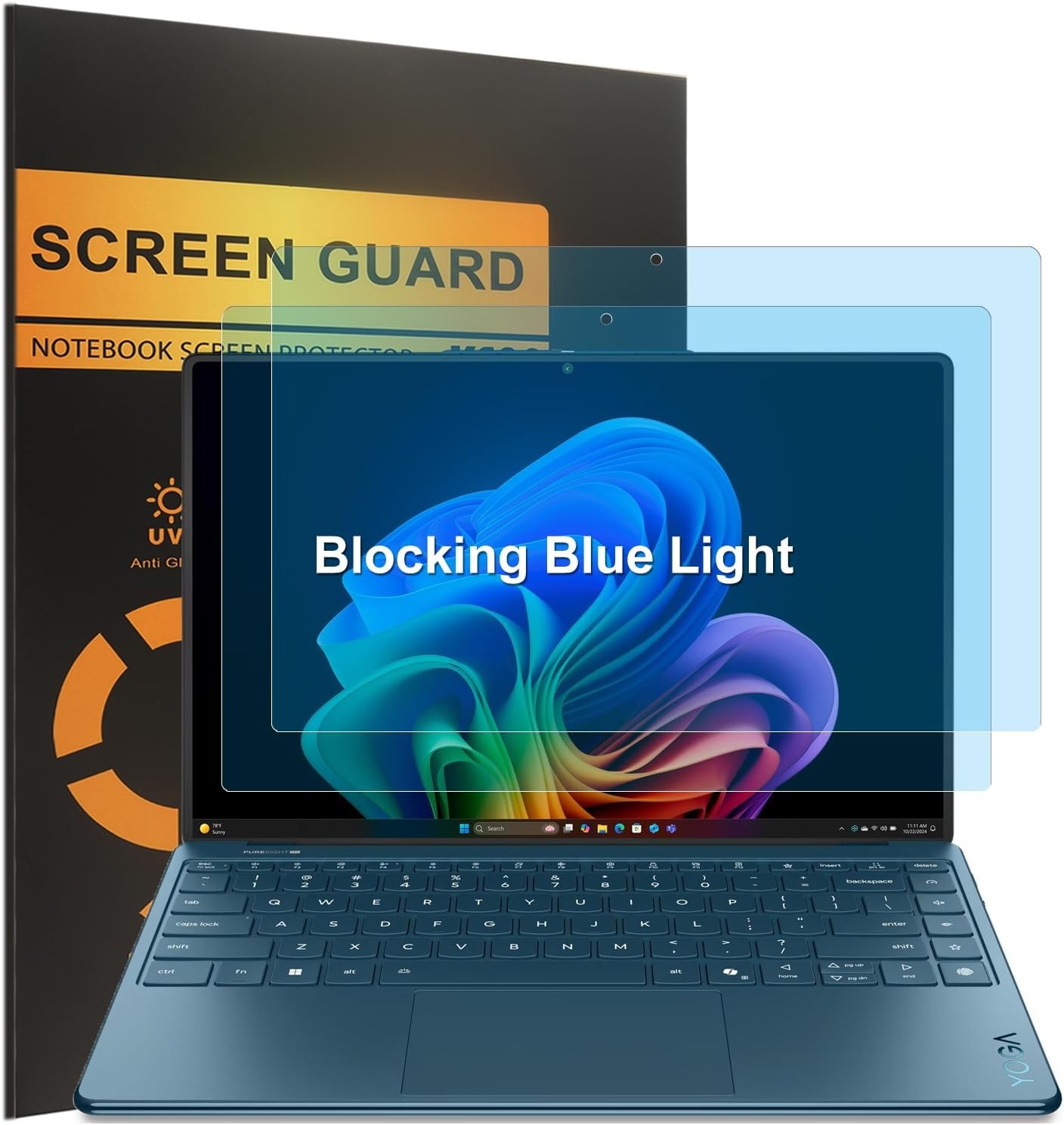 2-Pack Blocking Blue Light Screen Protector for 2025 New Lenovo Yoga Slim 9i Lap