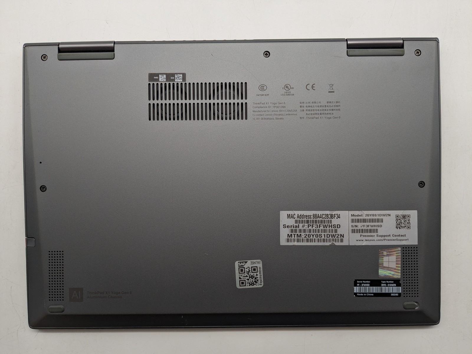 ThinkPad X1 Yoga Gen 6 2-in-1 14″ FHD+ Touch I7-1185G7 256GB 16GB W11P 4G *READ*