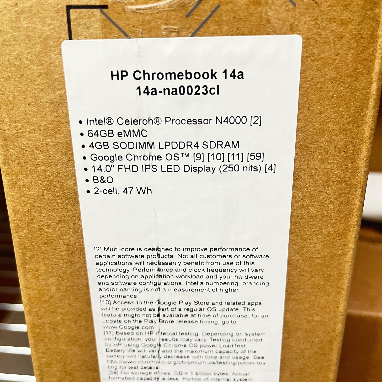 HP Chromebook 14″ FHD, 1.1GHz Celeron, 4GB RAM SDRAM, 64GB eMMC 14a-NA0023CL