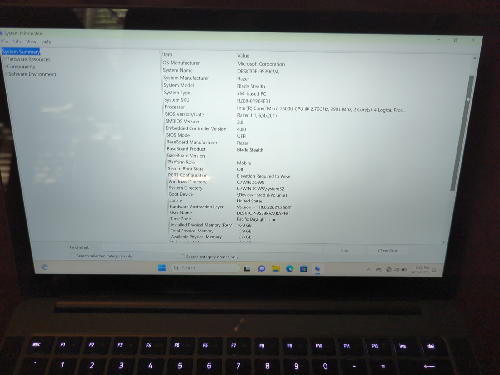 Razer Blade Stealth 13” Intel 7500U (2017) | RZ09-0196 256 Gb SSD 16Gb RAM