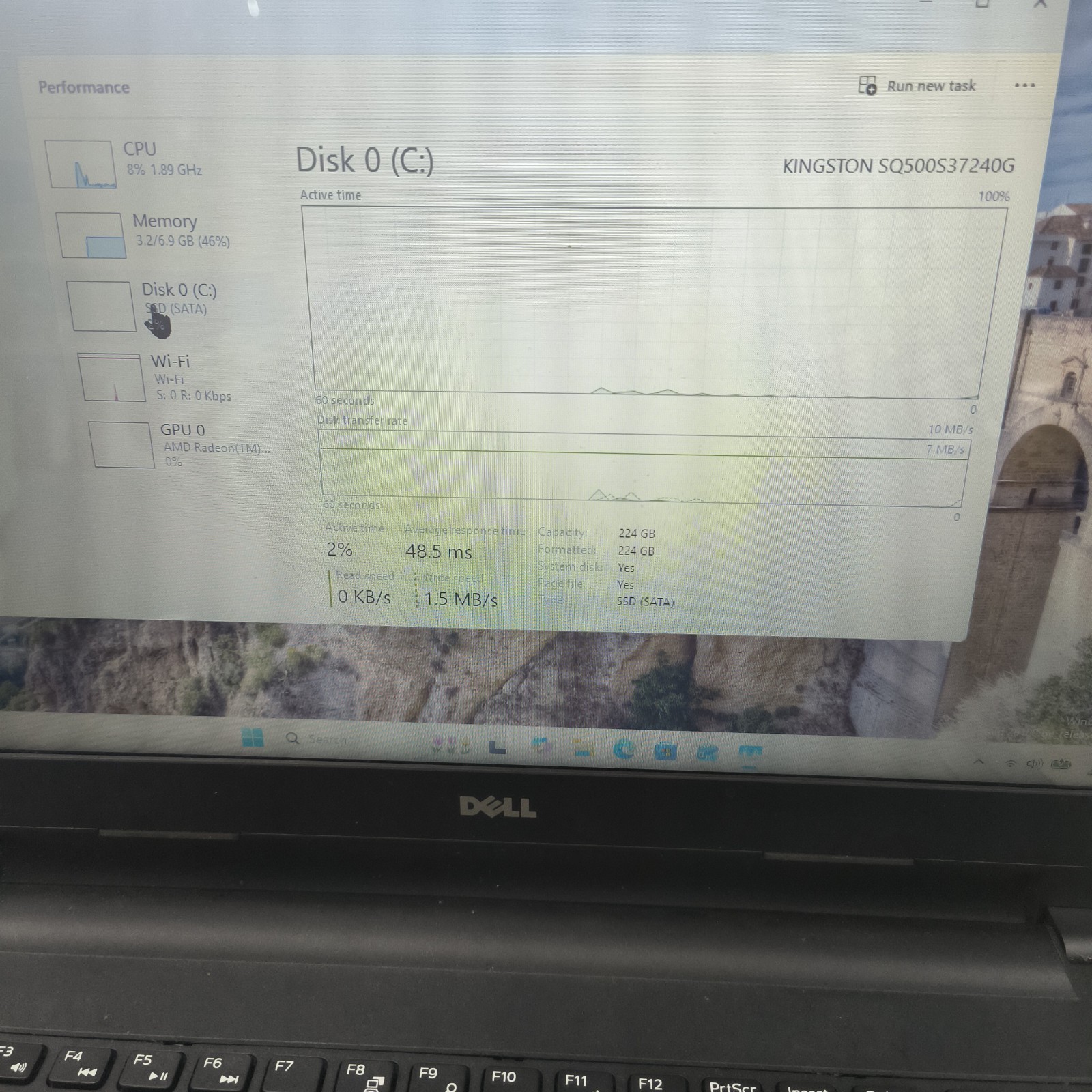 Dell Inspiron 15 3000 15.6” 8gb/256gb SSD AMD A6 DVD Player Win 11H