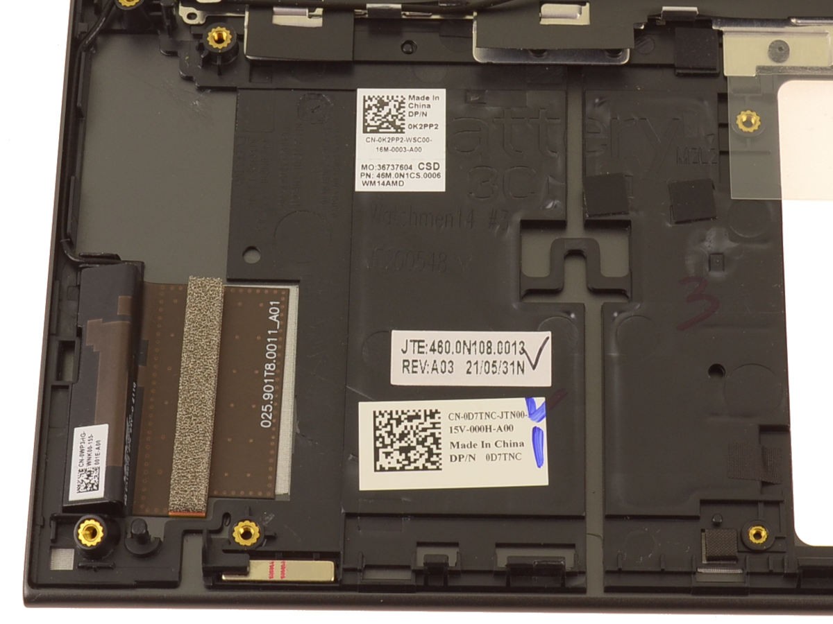 US INTL Dell OEM Inspiron 7415 2-in-1 Palmrest Backlit Laptop Keyboard K2PP2