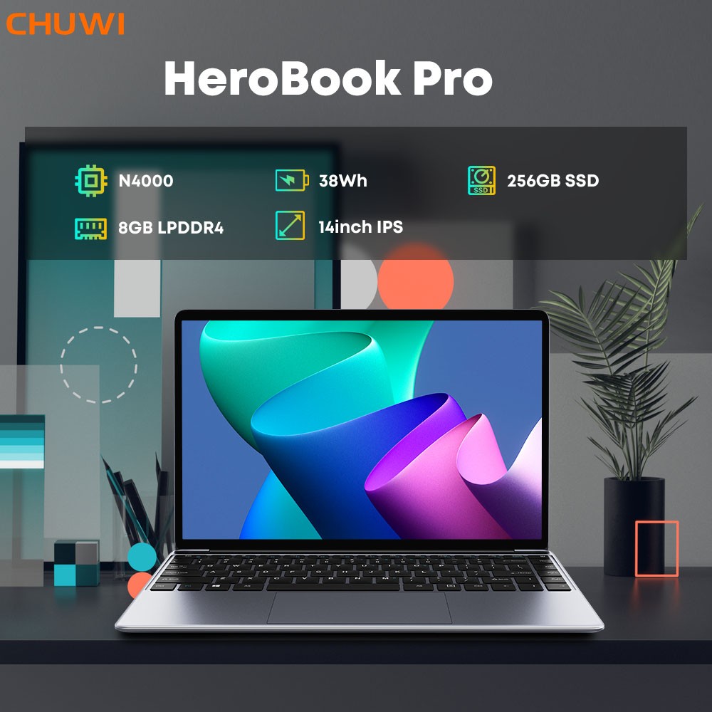 CHUWI 14.1” FHD Laptop – Intel Celeron N4020 with 8GB Memory – 256GB SSD