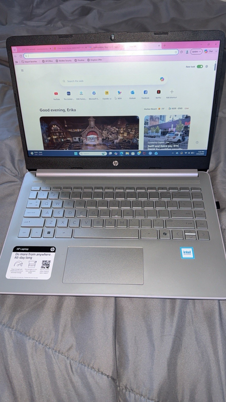 HP 14″ Laptop Intel Processor 4-Core N150 8GB Memory 128GB UFS Win11 Hardly Used