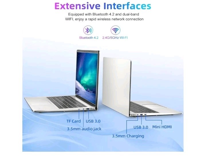 SGIN Laptop M15,15.6 Inch, 4GB, 128GB SSD LaptopsComputer Celeron Dual-Core