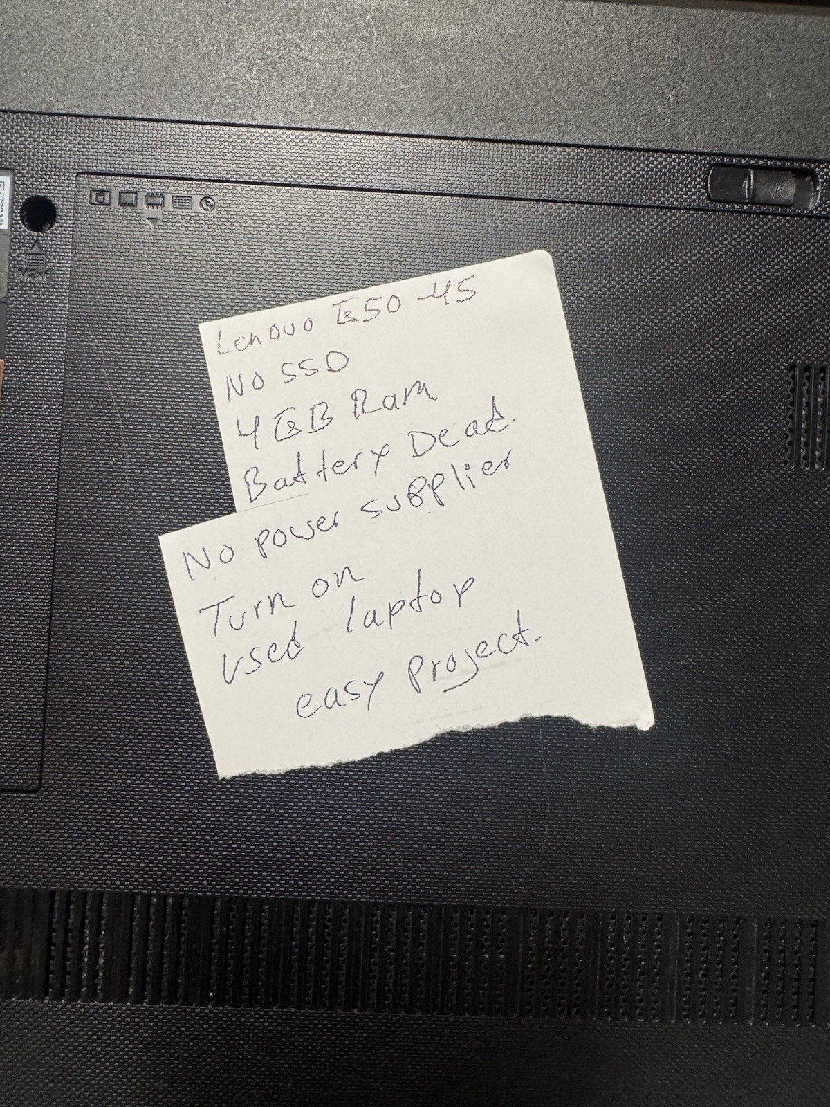 Lenovo G50-45 15.6″ Laptop 4GB RAM NO HDD Dead Battery No Charger