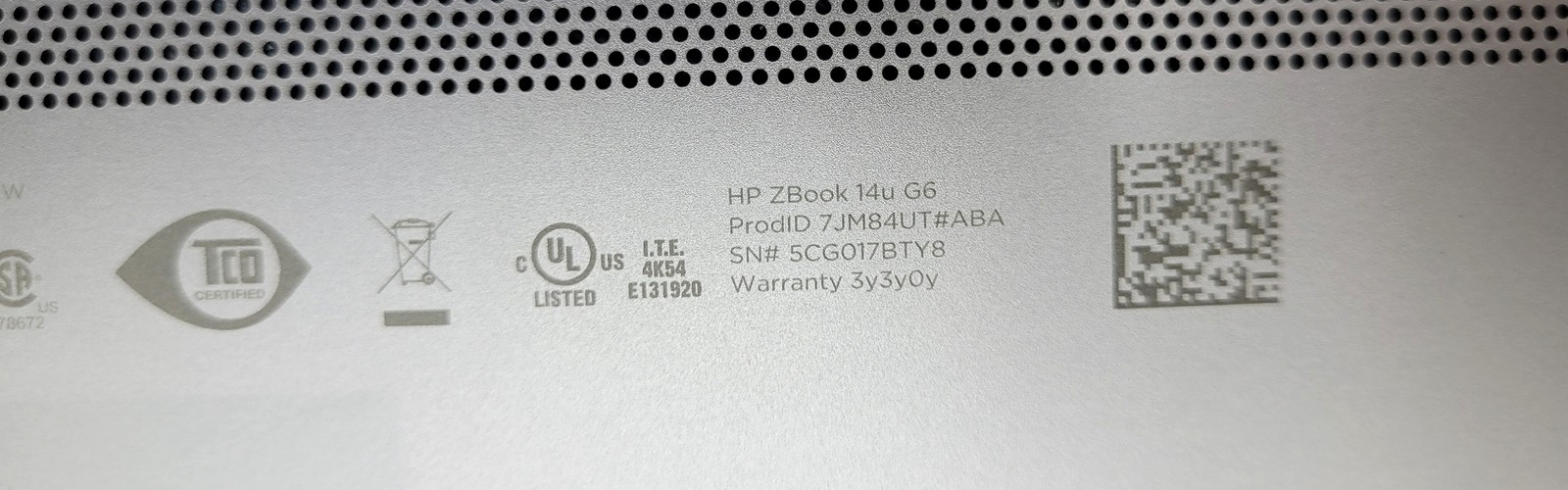 HP ZBook 14u G6 Intel Core i7-8565U 16GB RAM 256GB SSD 14″ Laptop Win 11 Pro.