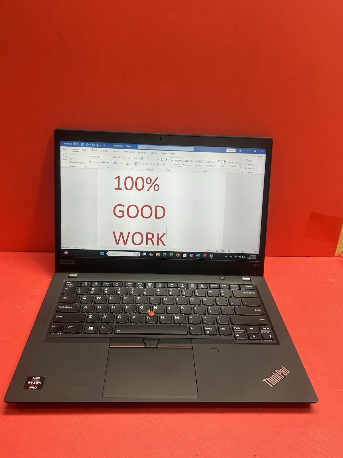 Lenovo ThinkPad T495 Ryzen 5 Pro 3500U, 16GB RAM, 256GB NVMe, Windows 11 Pro