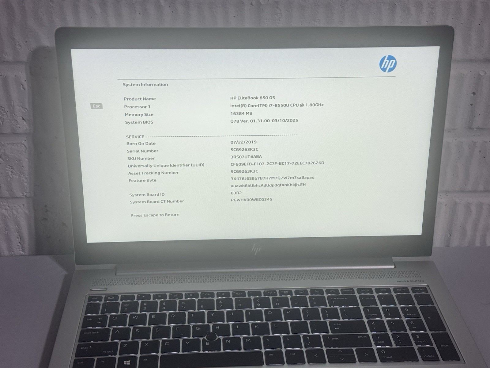 HP EliteBook 850 G5 i7-8550U 16GB 256GB – Win 11 – Clean & Ready to Use!