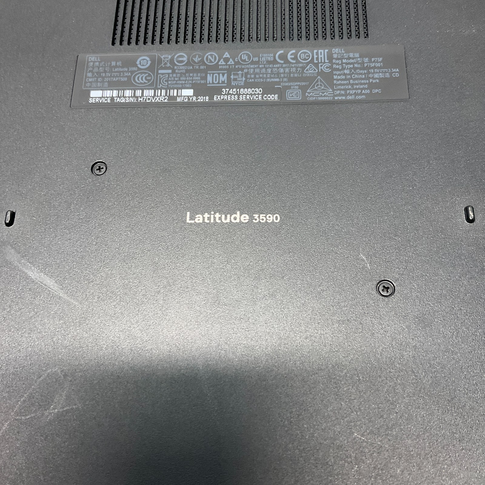 Dell Latitude 3590 15.6 i5-8250U 1.60GHz Laptop FOR PARTS ONLY BROKEN LCD AS IS