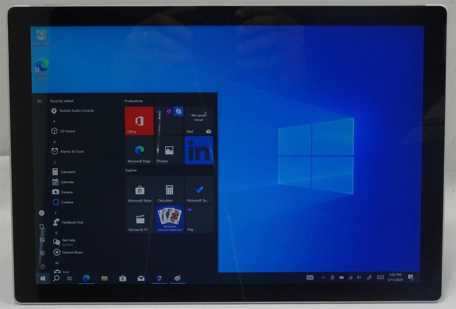 Microsoft Surface Pro 7 1866 Core i5-1035G4 1.10GHz 16GB 256GB Win 10 Pro