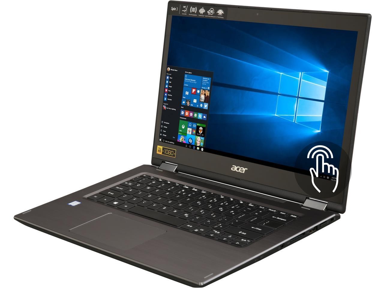 Acer 14″ FHD i3-8130U 4 128GB SSD GRAY – PHYSICAL DAMAGE-CRACKED SCREEN/LCD