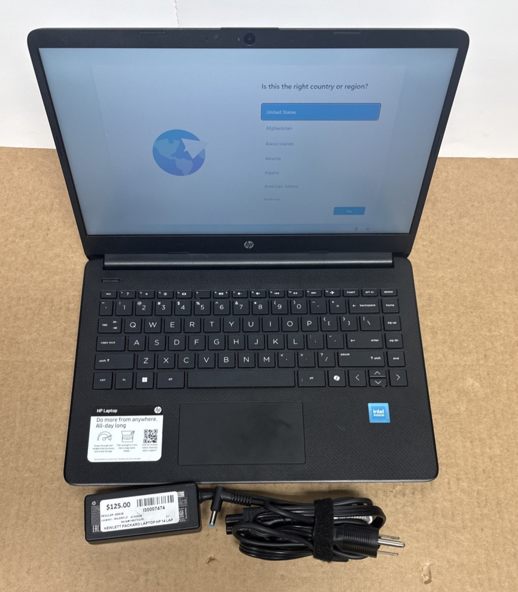Hewlett Packard Laptop 4 GB DDR4 RAM 64GB SSD Intel UHD Graphics 14-dq3210nr