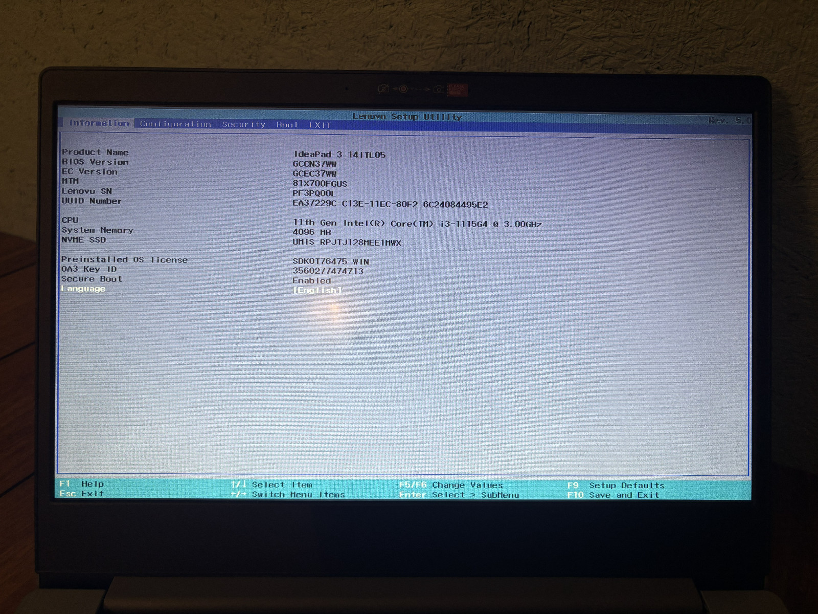 Lenovo IdeaPad 3 14ITL05 14″ (128GB SSD, Intel Core i3-1115G4, 3.00GHz, 4GB RAM,