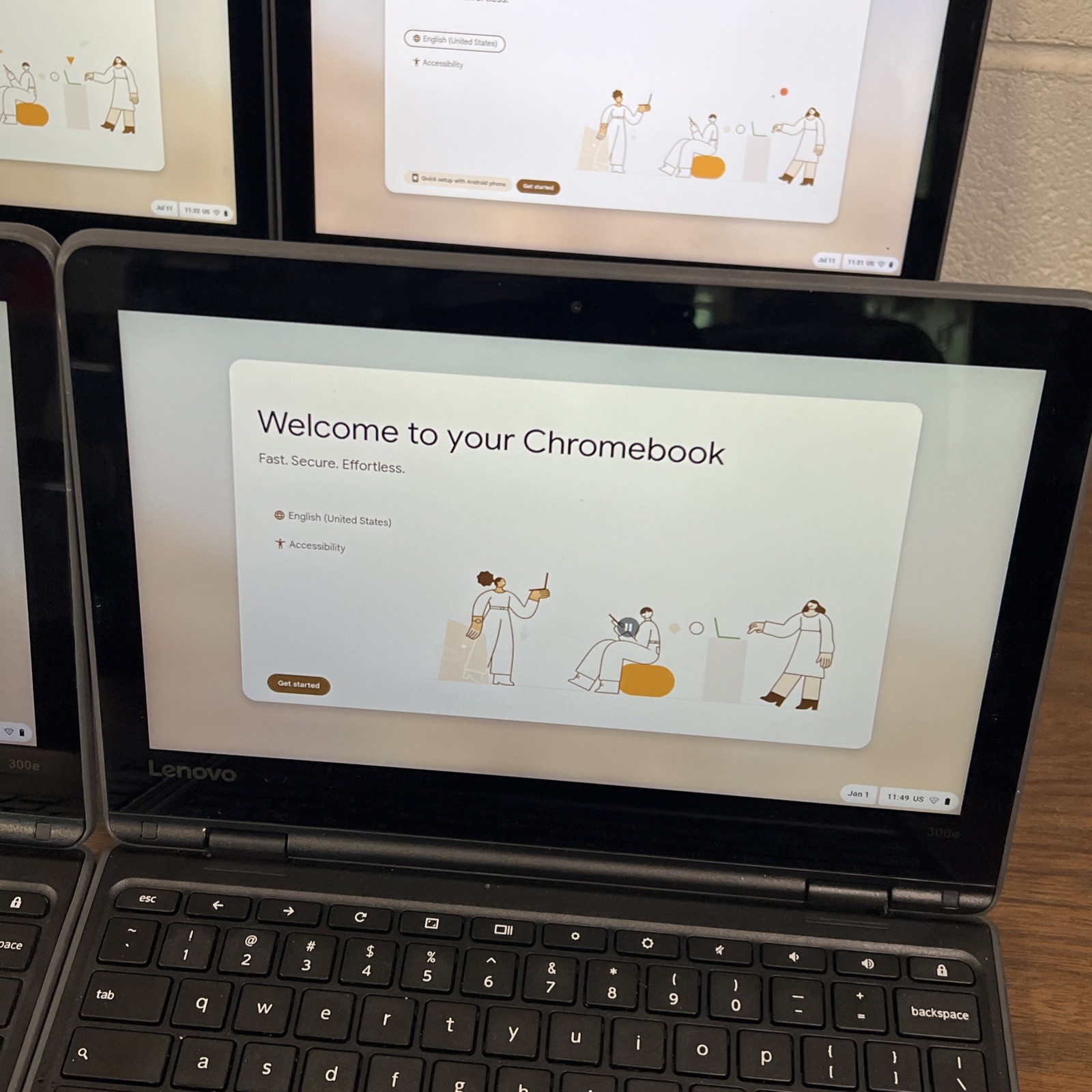 Lot of 6 Lenovo Chromebook 300e/N23 2 in 1 Touch (MT8173/MT8173C 4GB RAM – 32GB)