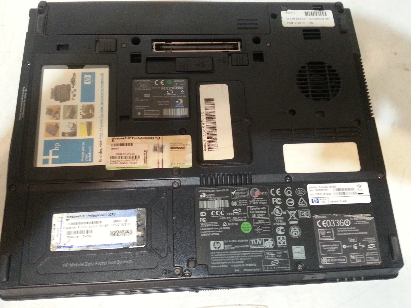 HP Compaq nc6220 14″ Laptop intel Pent m1.73 1.5 ram, 40gig HDD, Windows 7