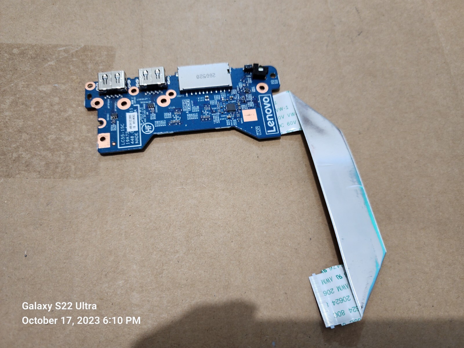 Lenovo Ideapad Flex 5 14IIL05 10th Gen i5 OEM USB Card Reader Board