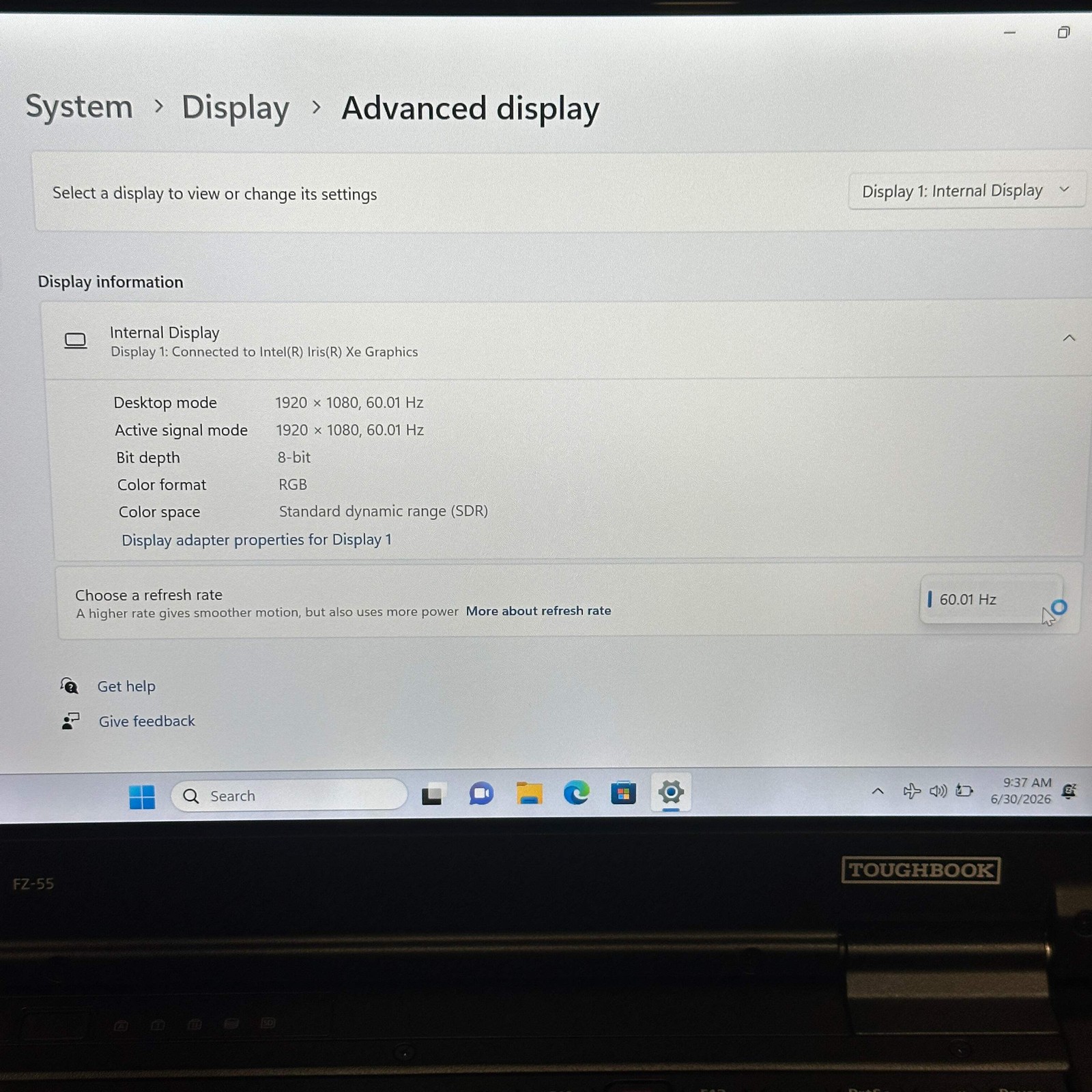 Panasonic FZ-55FZ-4LAM CABQM1V 14″ i5-1145G7 2.6GHz 16GB RAM 512GB SSD