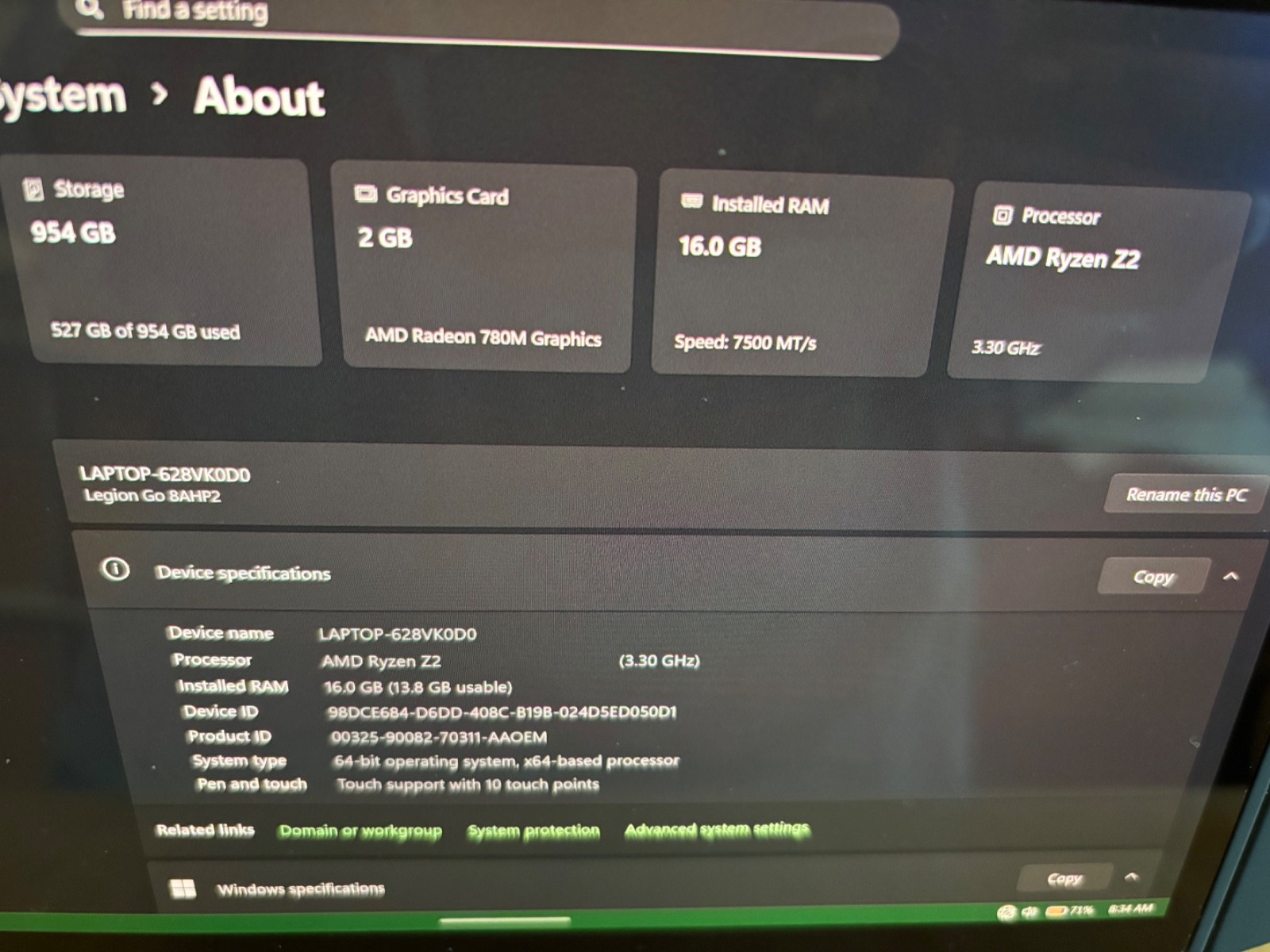 Lenovo legion go 2 1TB SSD