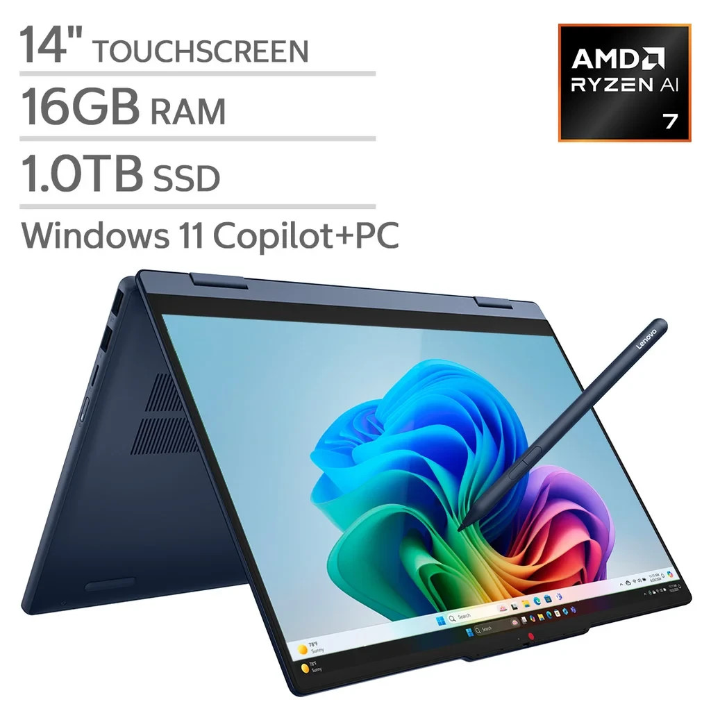 Lenovo IdeaPad 5 2-in-1 14″ Touchscreen Laptop 83UH004LUS 16GB RAM 1TB SSD