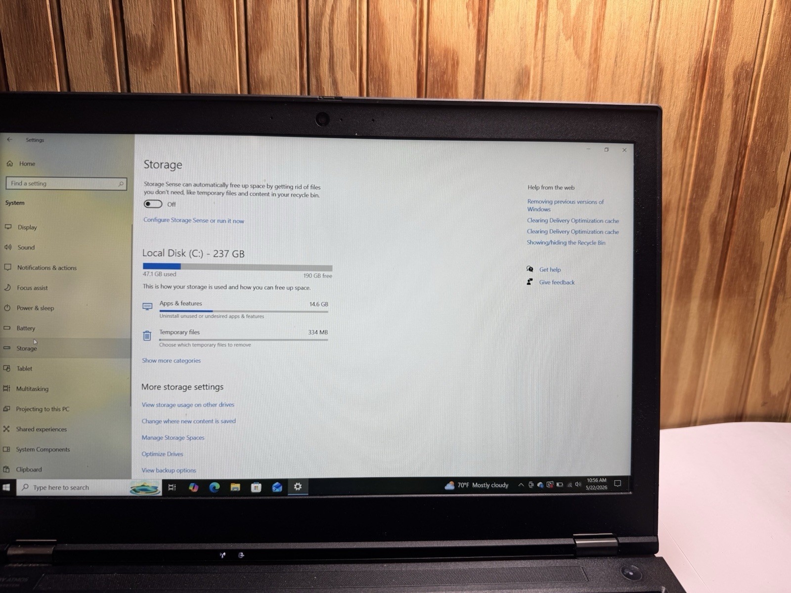 Lenovo ThinkPad Core i7-9750H 16GB RAM 237GB SSD 15.6″ Windows 10 Pro Laptop