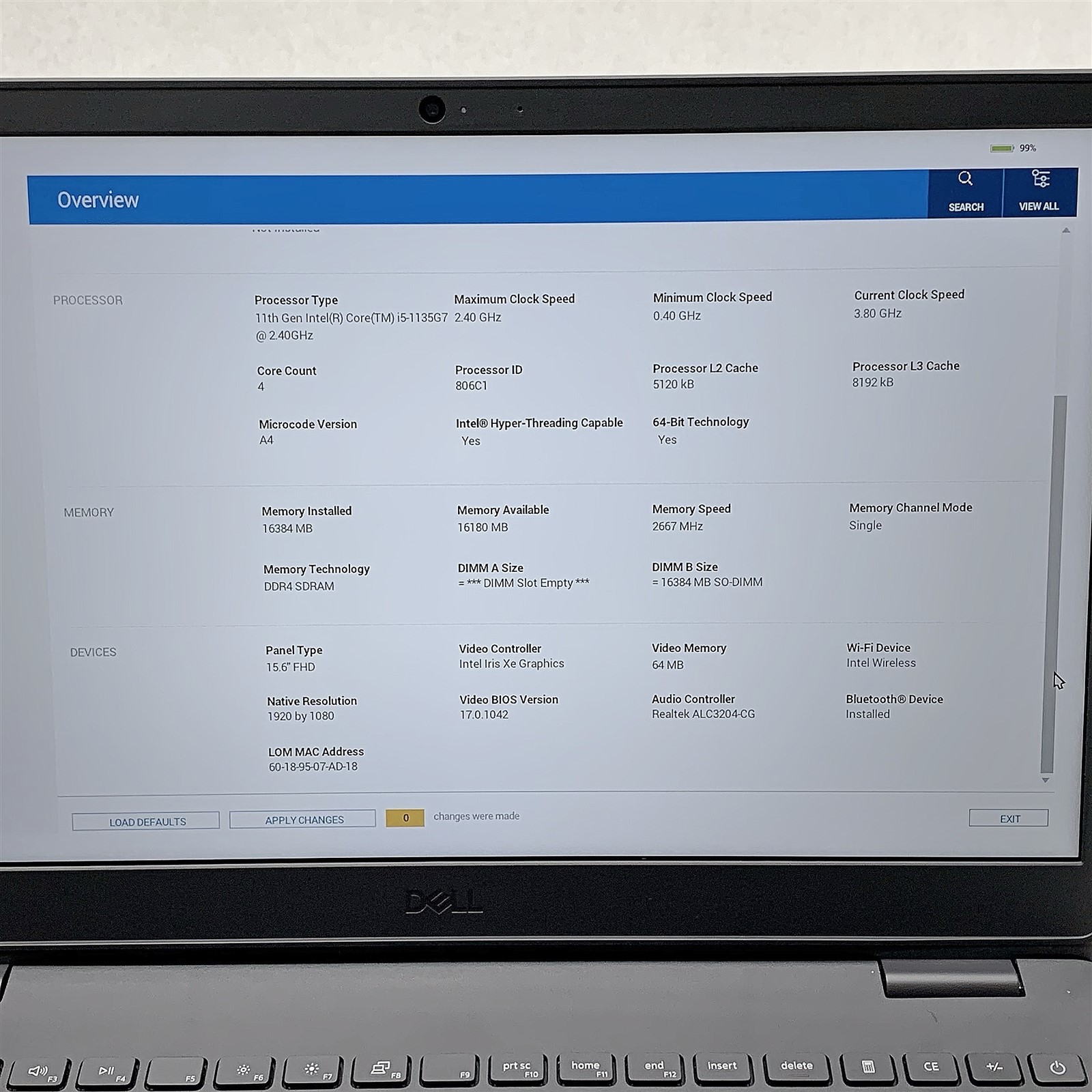 Dell Inspiron 3501 Laptop i5 1135G7 2.40GHZ 15.6″ FHD 16GB 512GB NVMe Windows 11