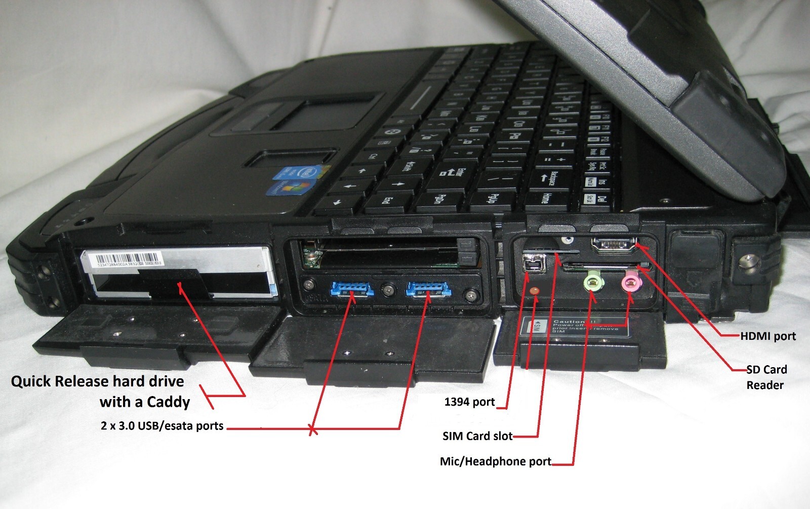 Getac B300-G5 Toughbook, i5-4300M@2.6ghz, 4G/LTE, 120gSSD, Webcam, Sirf IV GPS