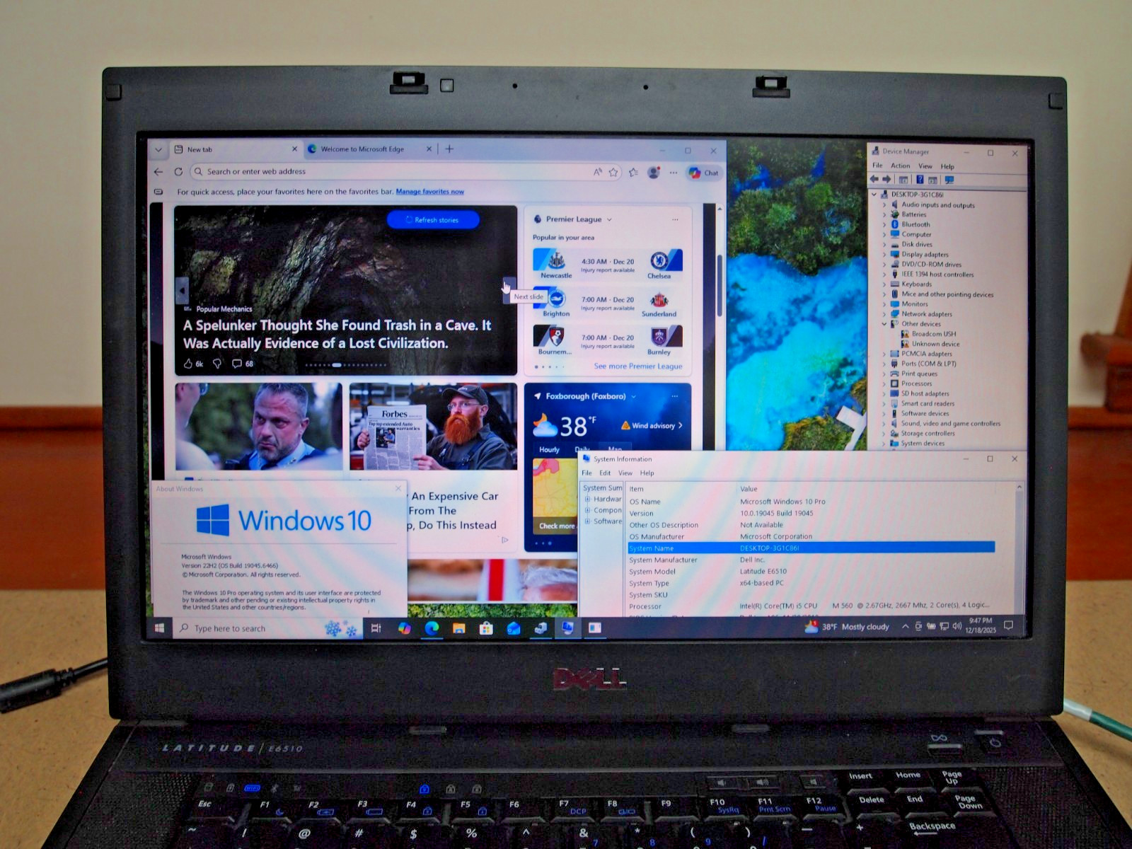 Dell Latitude E6510 Laptop Core i5 M50 2.67GHz 4GB RAM 500GB WIN 10 PRO 22H2