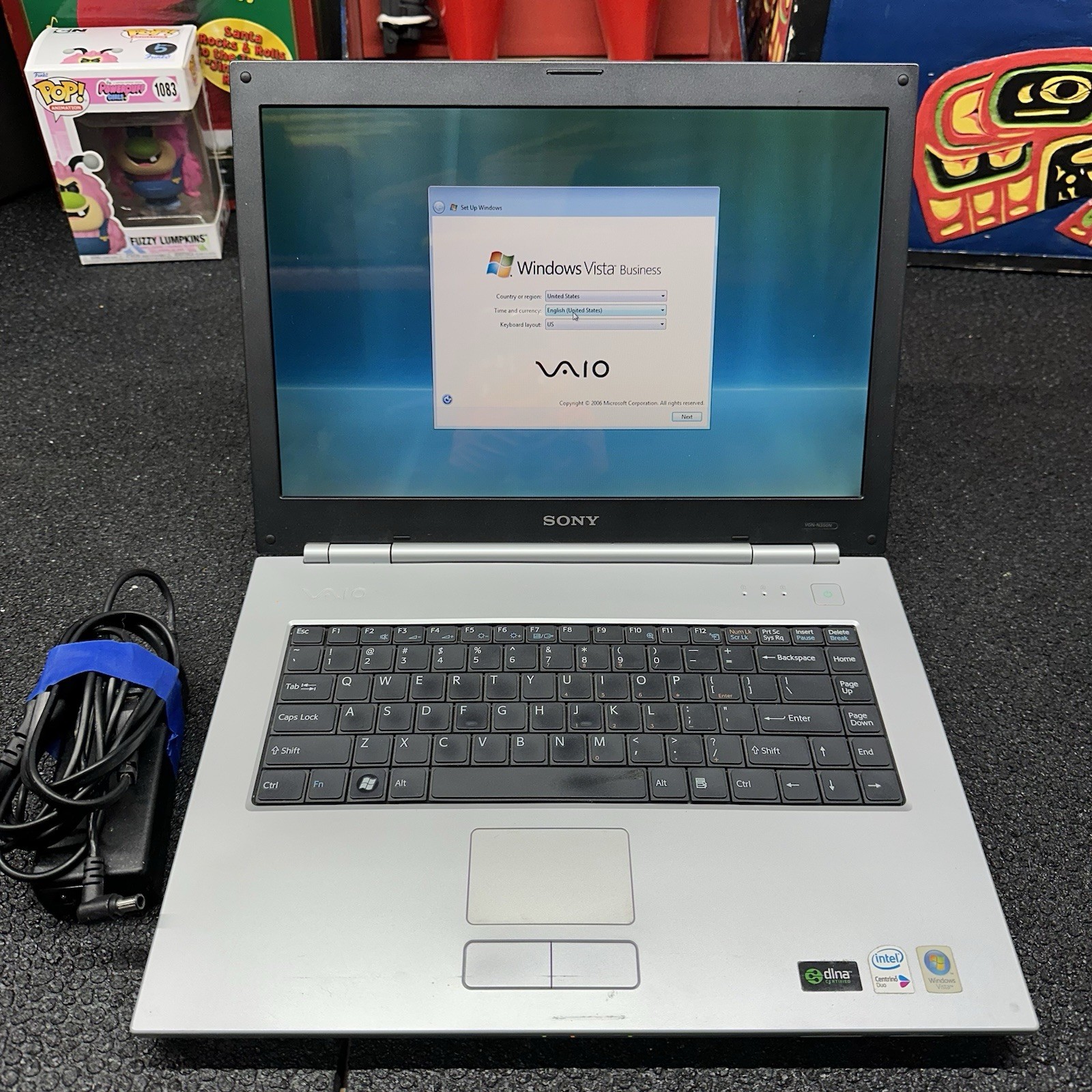 Sony VAIO PCG-7Y1L Laptop OEM Charger Windows Vista Business 100GB HDD Tested