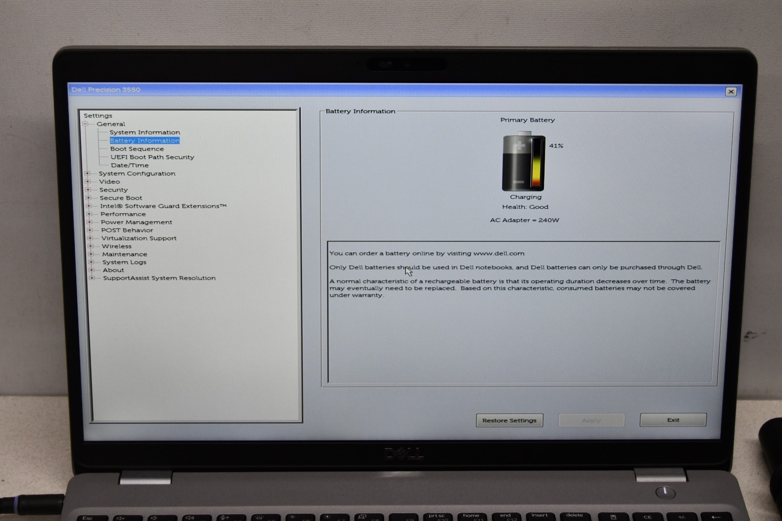 ^ Dell Precision 3550 15.6″ Intel i7-10510U @ 1.80GHz 16GB Ram No HD #X7001
