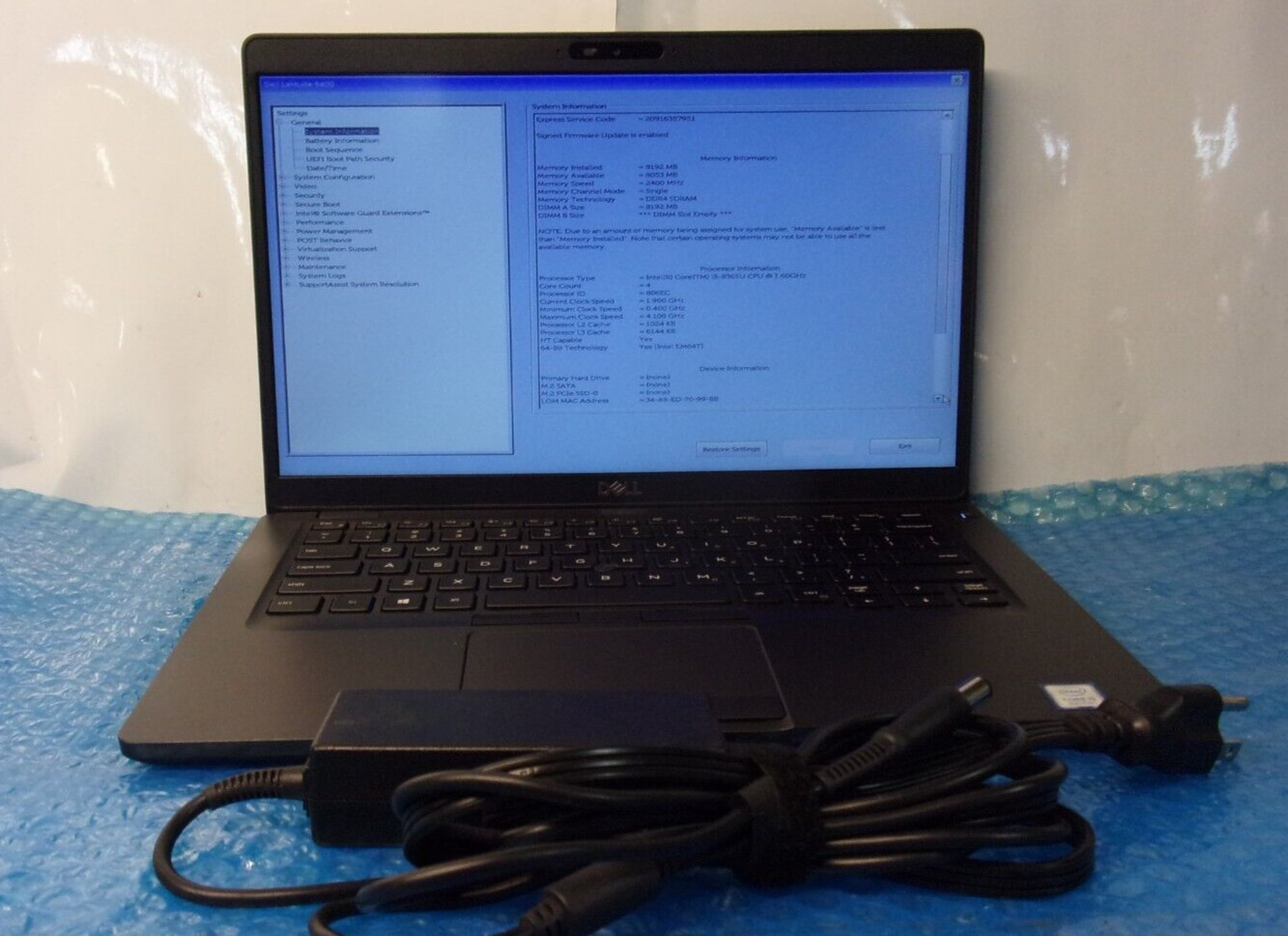 Dell Latitude 5400 14″ 1.6GHz i5-8365U 16GB 256GB SSD Win 11 Pro Ready