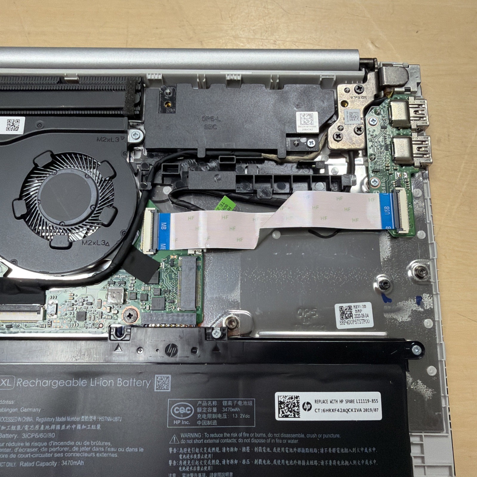 *PARTS HP NOTEBOOK 15-DY1027OD i7-1065G7 @ 1.30 GHz, 8GB RAM, NO HDD/OS