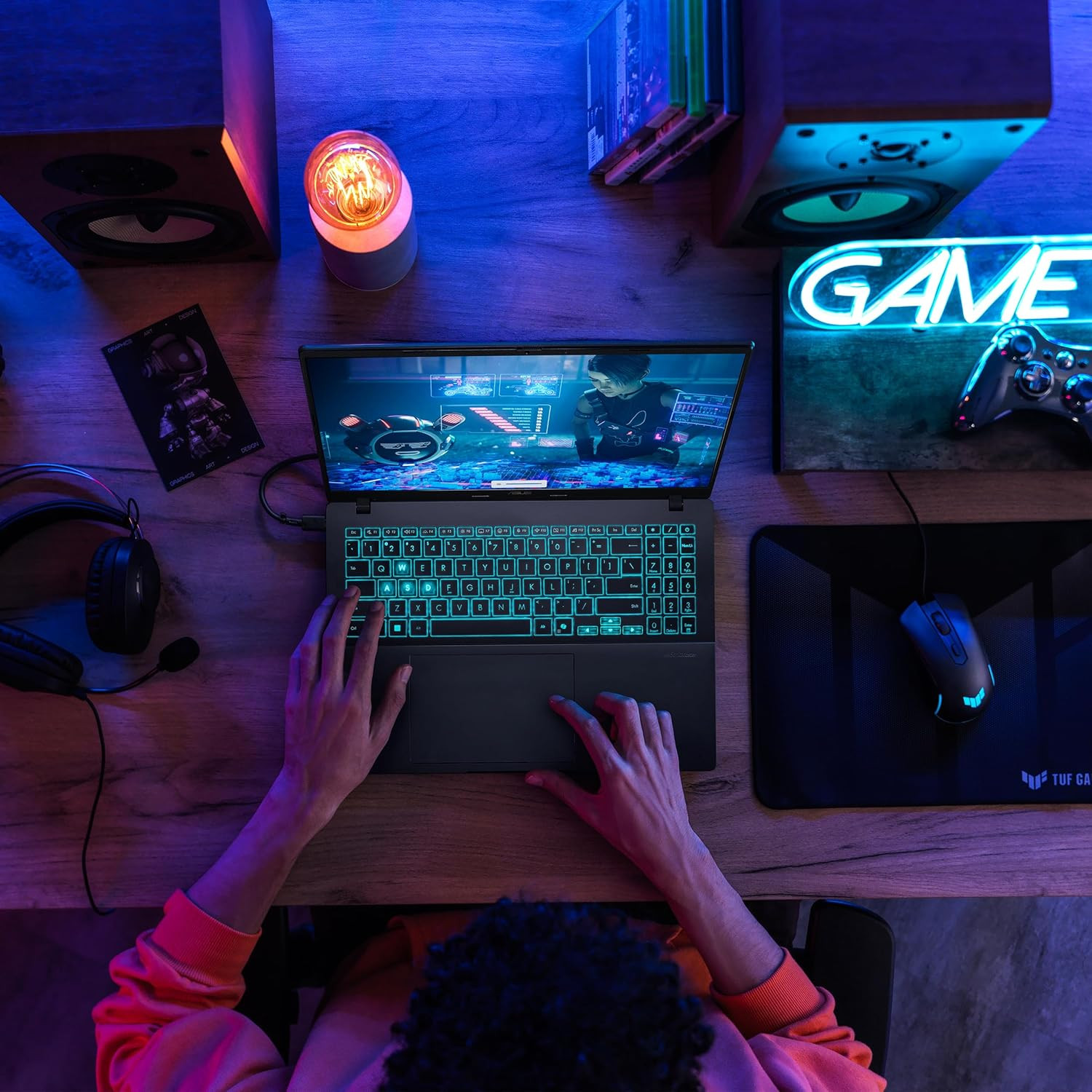 V16 Gaming Laptop, 16” WUXGA 144Hz Display, Intel Core 7 Processor 240H, NVIDIA