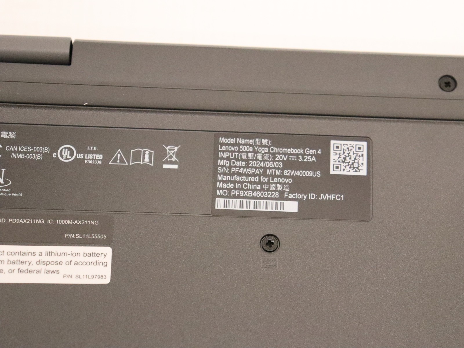 Lenovo 500e Yoga Chromebook Gen 4 12.2″ Intel N100 4GB 32GB eMMC