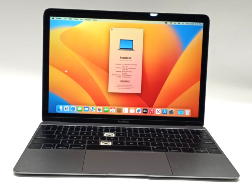 Apple Macbook A1534 M3-7Y32@1.10GHz 8GB RAM/256GB NVMe Mac OS Ventura WH896*!