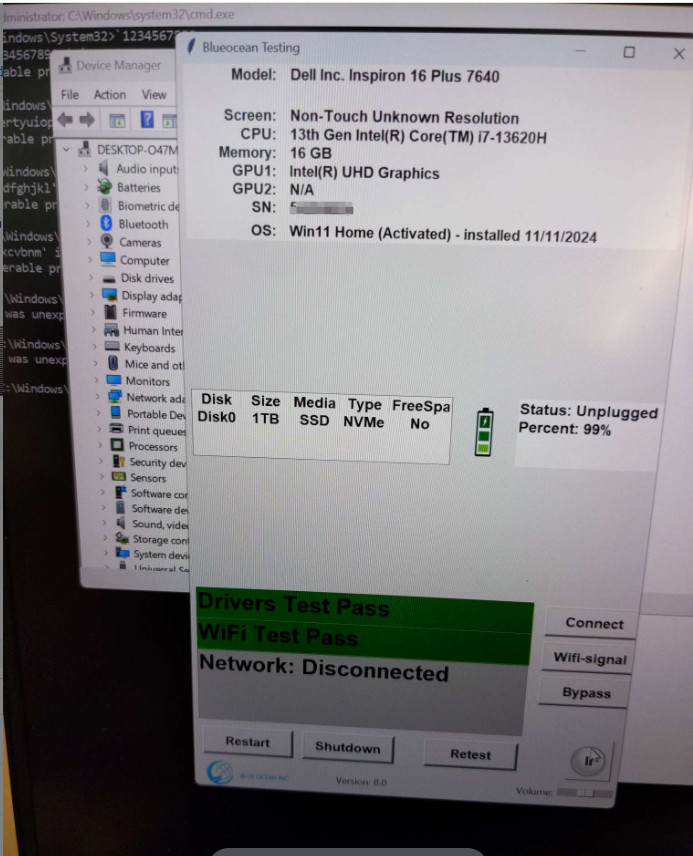 Dell Inspiron 16 7640 16″ 13th Gen Intel Core i7-13620H 16 GB 1TB SSD Win 11