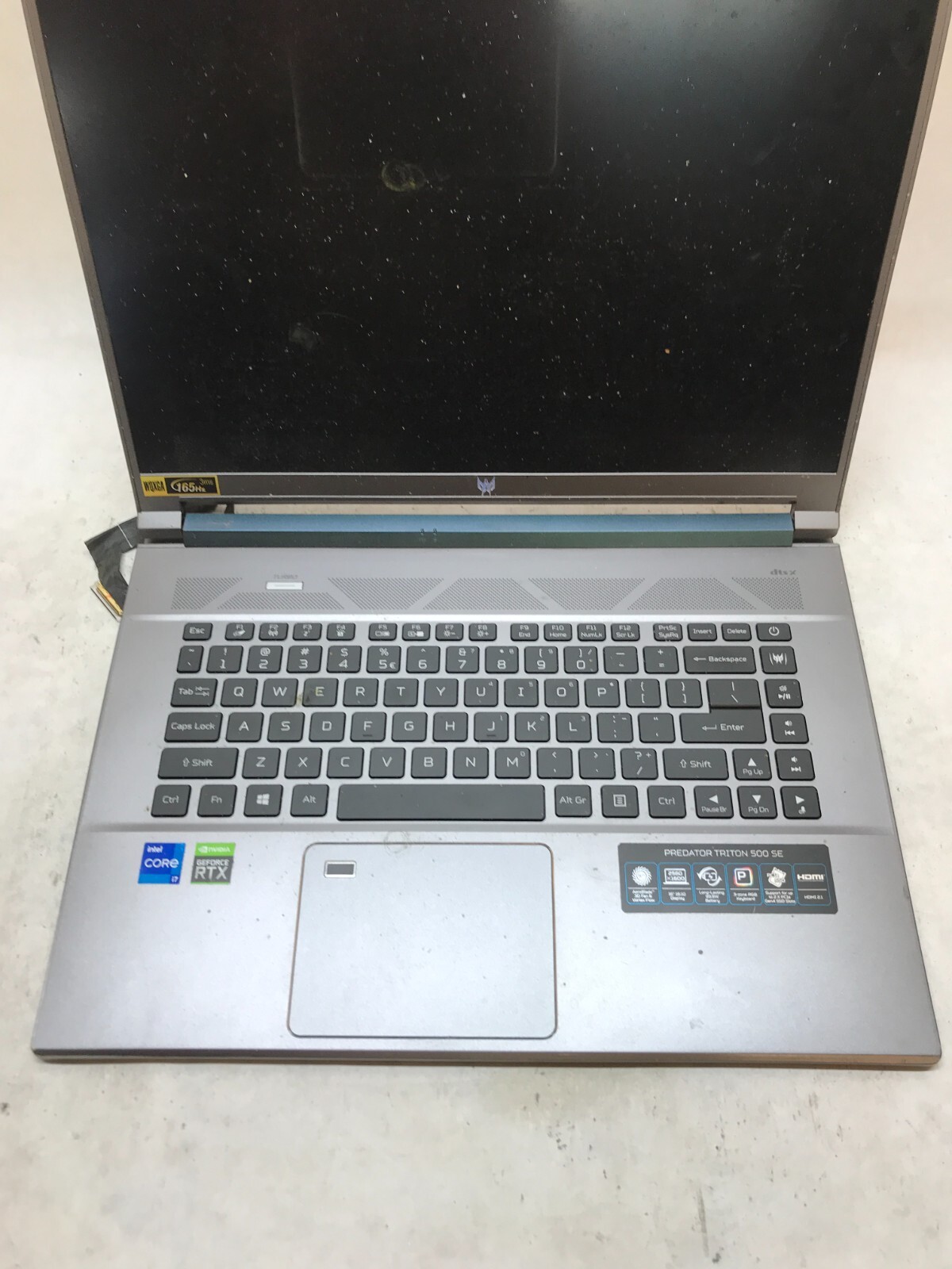 Acer Predator Triton 500 SE 15″ Chassis+Screen NO MOTHERBOARD For Parts AS IS DW