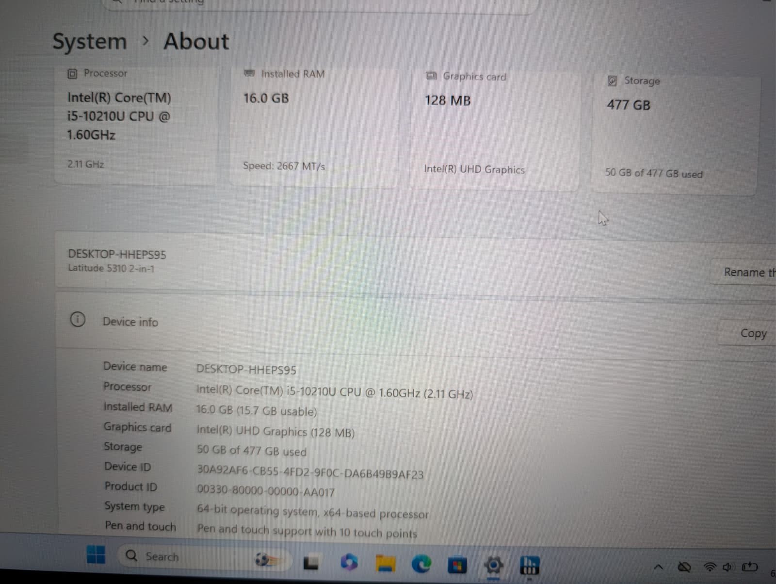 Dell Latitude 5310 2-in-1 TouchScreen | i5 10th Gen 16GB RAM 512GB SSD | Backlit