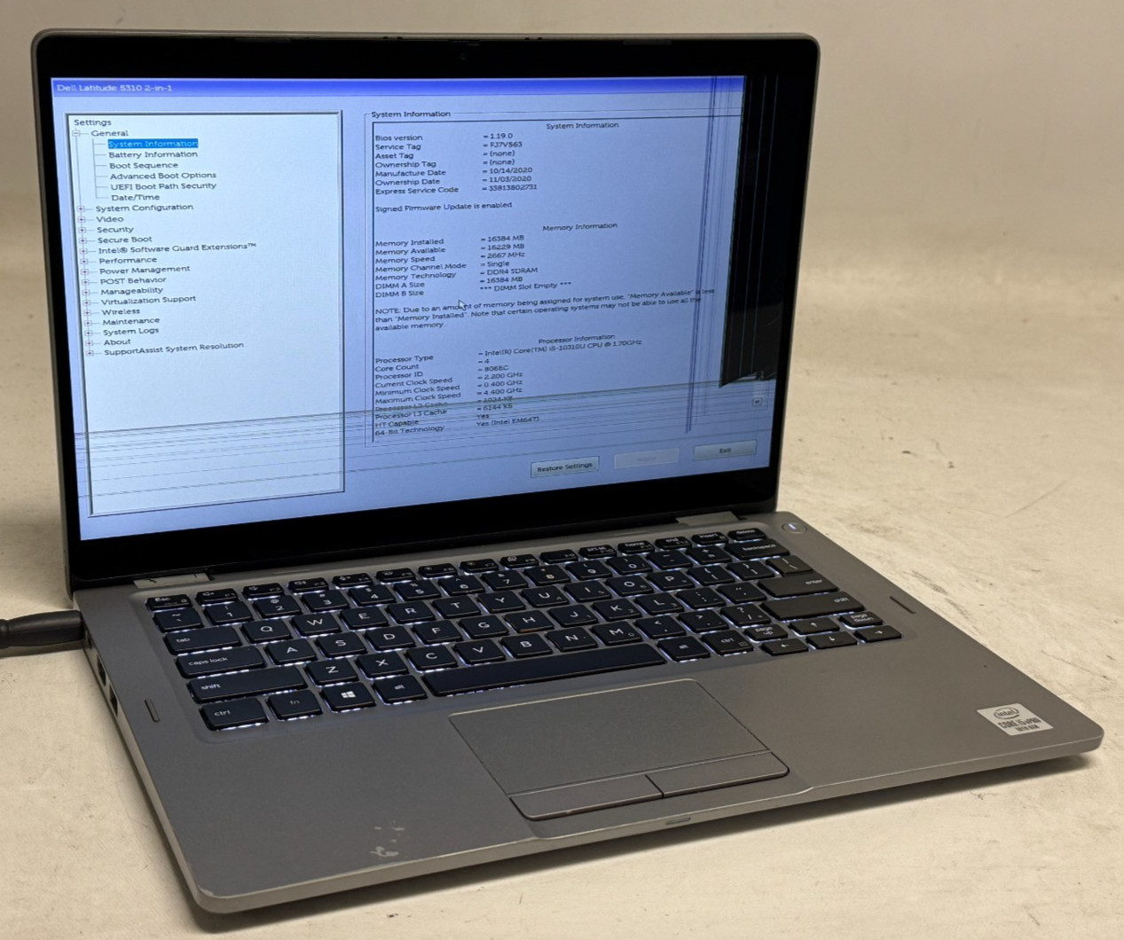 Dell Latitude 5310 2in1 13.3″ (i5-10310u – 16GB RAM – 256GB SSD – Win11Home)