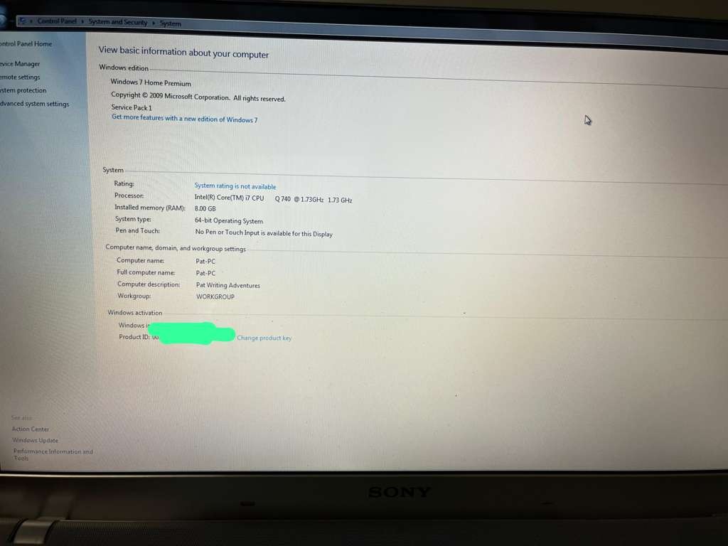 VAIO VPCF1 SILVER WITH NVIDIA 425M, SONY CHARGER INCLUDED WINDOWS 7 INSTALLED