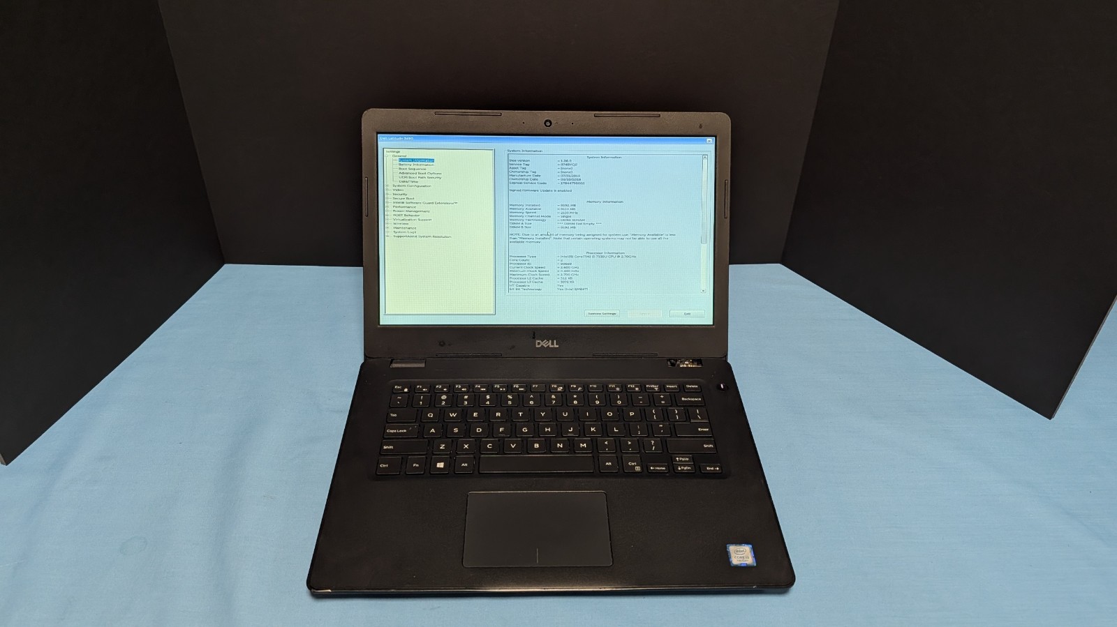 DELL LATITUDE 3490 – i3-7130 8GB RAM NO HDD NO OS MISSING HINGE COVER READ!