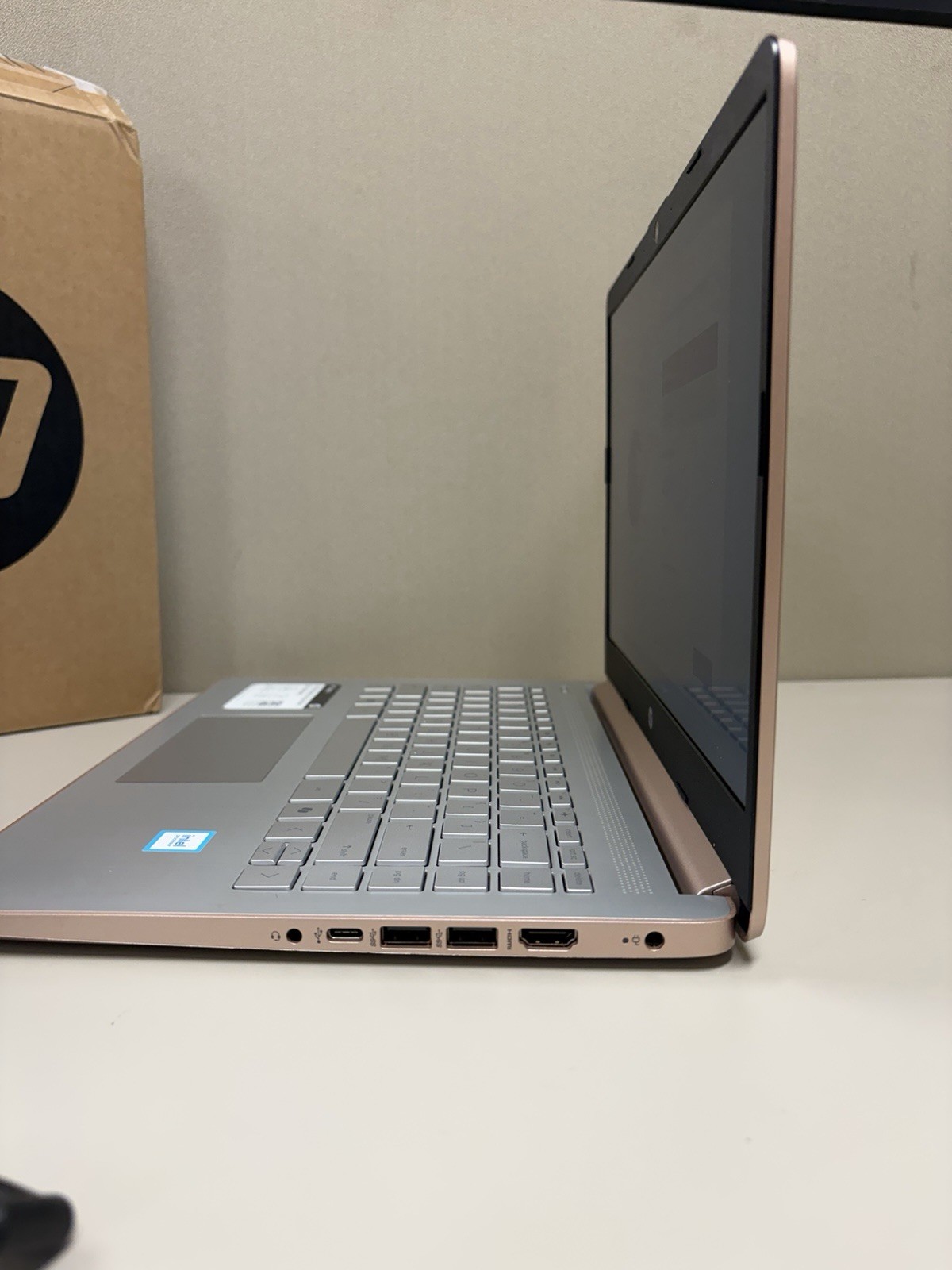 HP – 14 Laptop Intel N150 Processor 4GB Memory 128GB UFS Pale Rose Gold (Used)