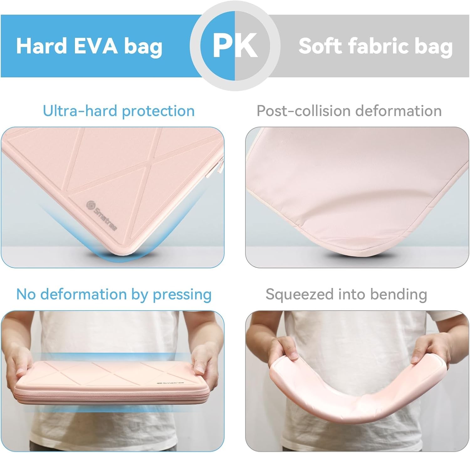 Hard EVA Protective Sleeve Case for 14 inch Samsung Galaxy Book5/4/3 Pro, Pink